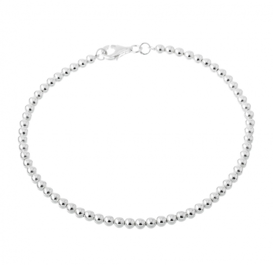 Pulsera plata lisa 3mm.