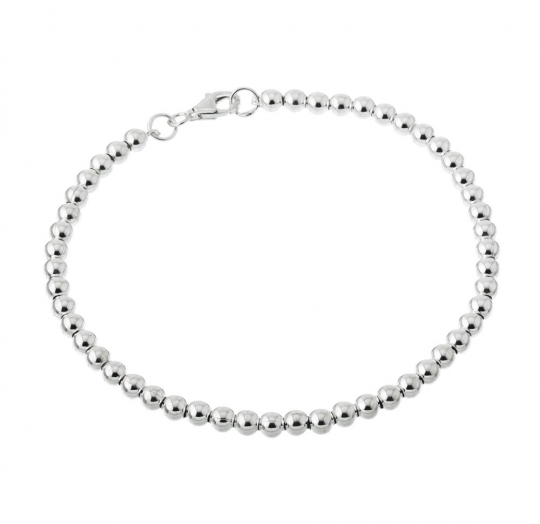 Pulsera plata lisa 4mm.