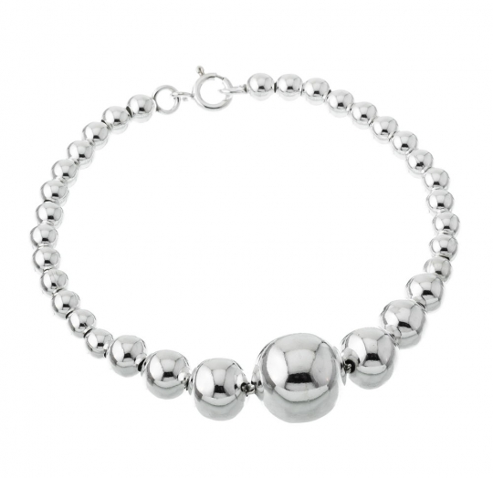 Pulsera plata lisa