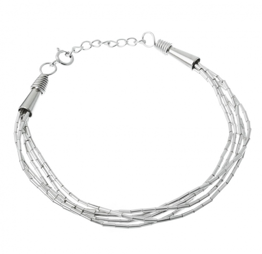 Pulsera plata lisa 5L