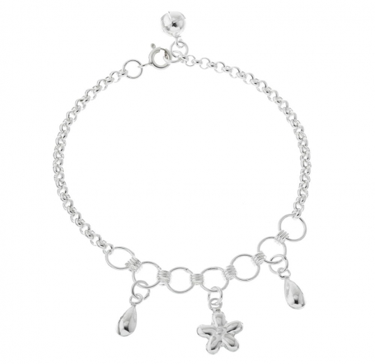 Pulsera plata lisa