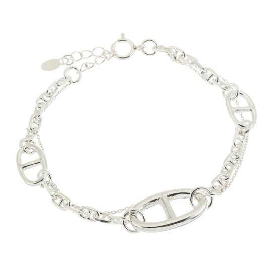 Pulsera plata lisa