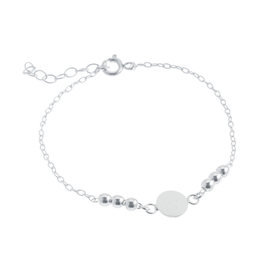 Pulsera plata lisa